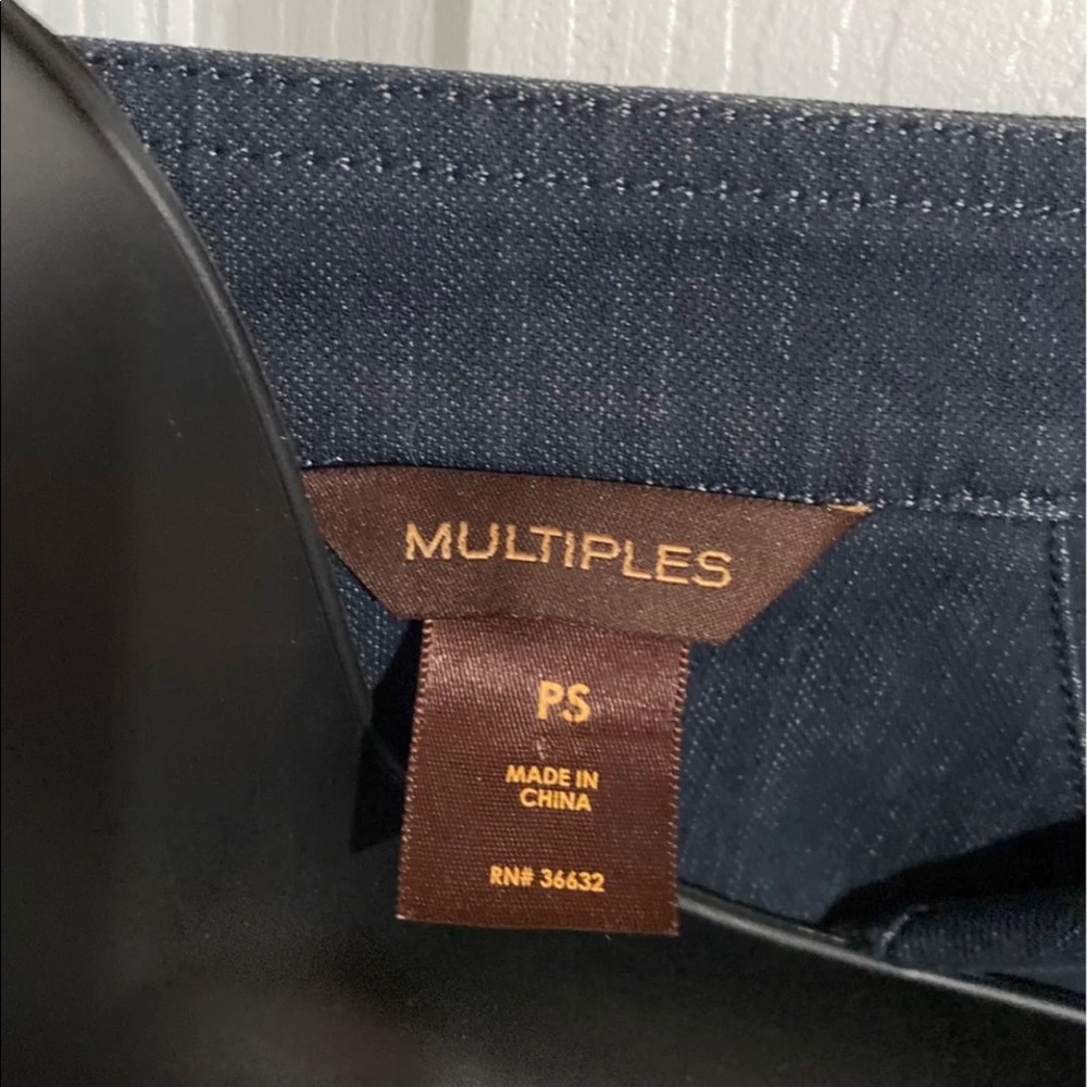 Multiples Embroidered Button Down Cropped Denim J… - image 8